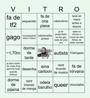 Haki do gago Bingo Card
