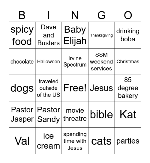 ICE BREAKER BINGO Card