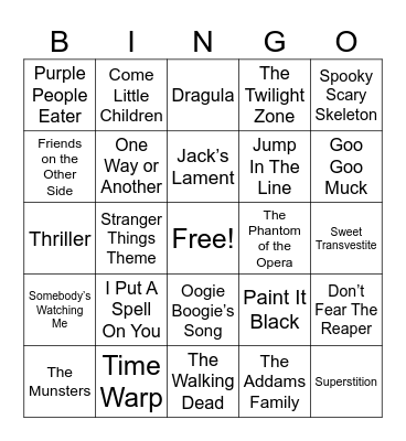 Halloween Bingo Card