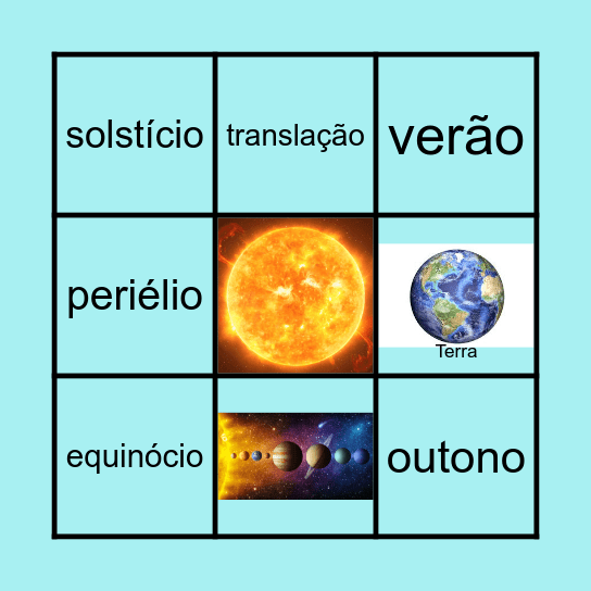 Movimentos da Terra Bingo Card