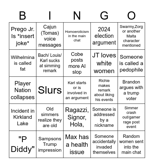 World At War Bingo Card