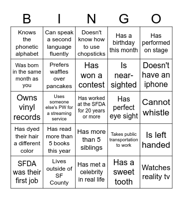 Paralegal Bingo Card