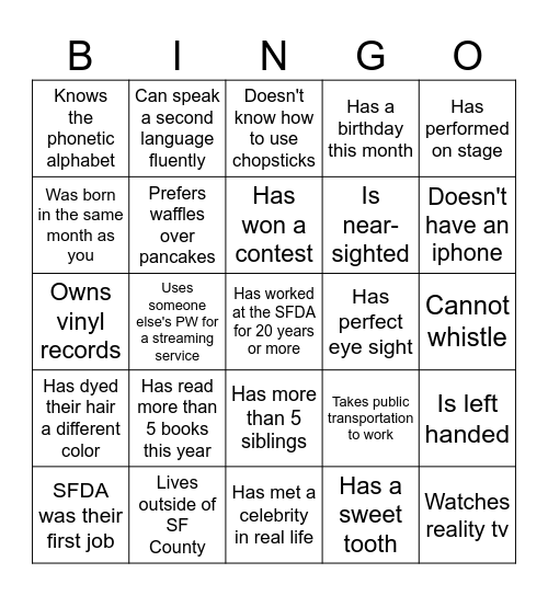 Paralegal Bingo Card