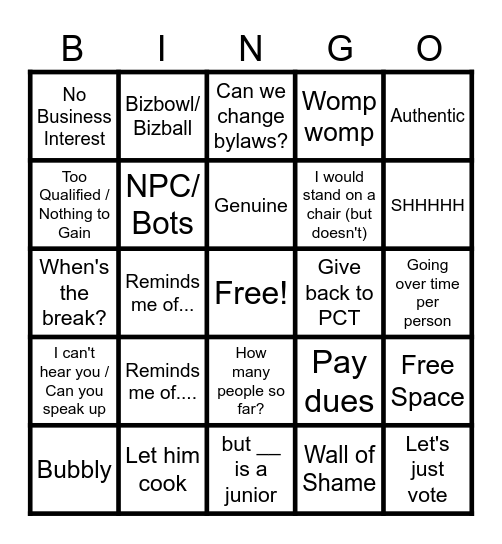 Delibs Bingo Card