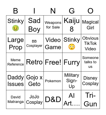 Edmonton Expo Bingo Card