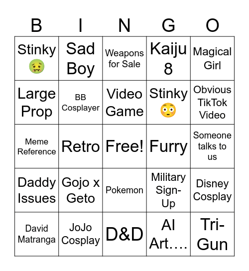 Edmonton Expo Bingo Card