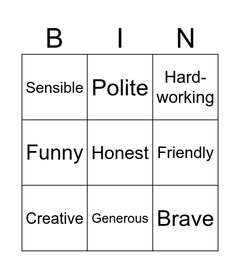 Bingo Card