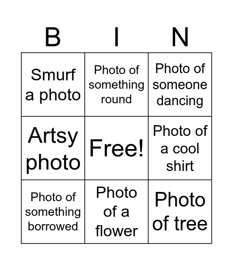 EJW bingo Card