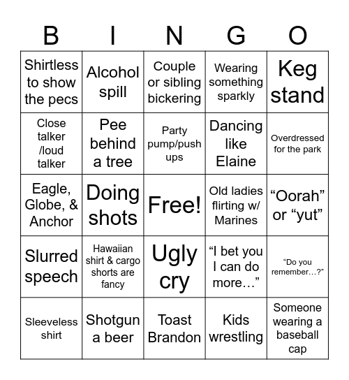 ELM Bingo Card