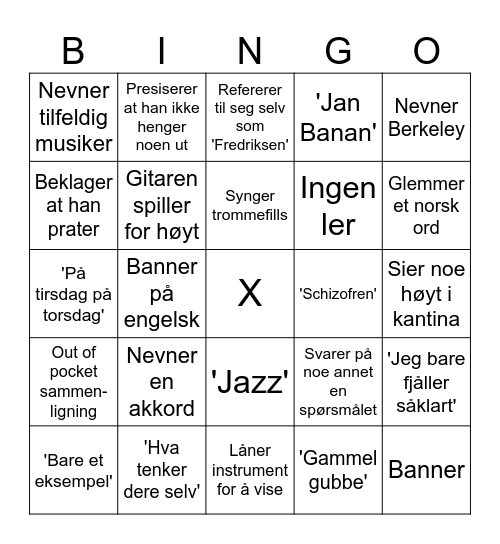 Jan-Bingo Card