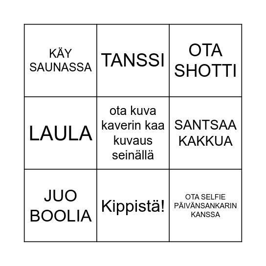 SYNTTÄRI BINGO Card