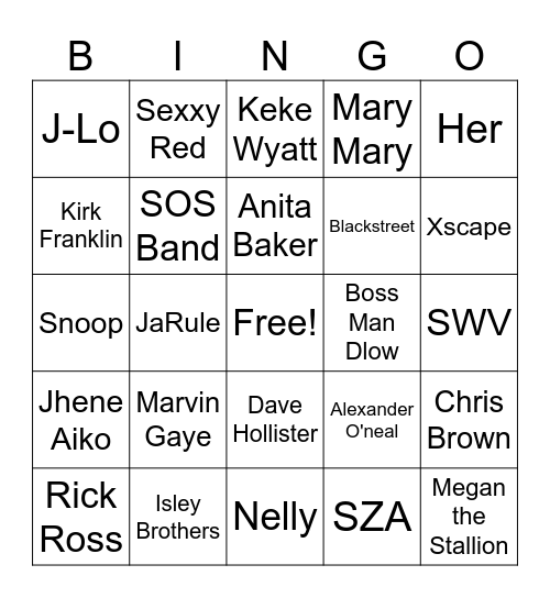 Aujhae's Baby Shower Bingo Card