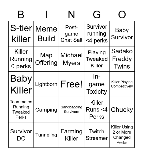 PTB SURVIVOR BINGO! Bingo Card