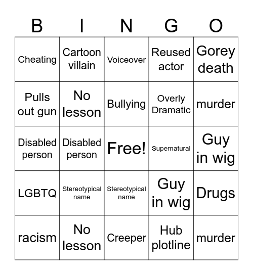 Tomorrows teachings Bingo Card