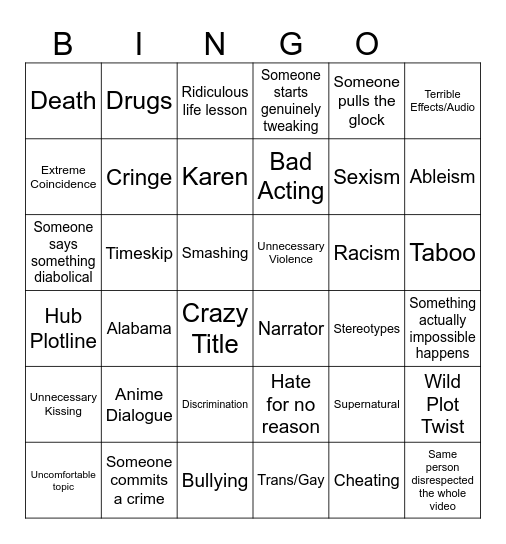 Teach me of tomorrow Bingo Card