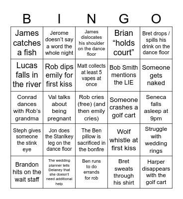 Wedding bingo Card