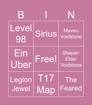 Lilly's Bingo damit Andy Harry Potter mit mir guckt Bingo Card