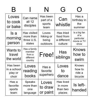 GBC Diversity BINGO! Bingo Card