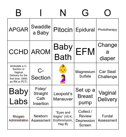 NURS-453L Bingo Card