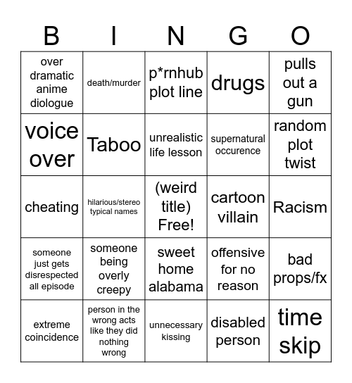 Tomorrow's Teaching Bingo Card