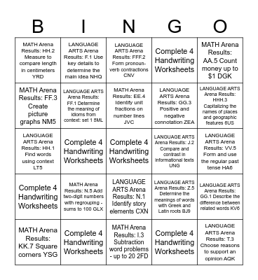 MALCOLM 9/23 to 9/28 Bingo Card