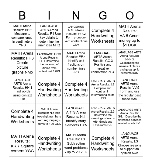 MALCOLM 9/23 to 9/28 Bingo Card