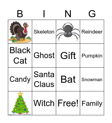 HOLIDAY BINGO Card