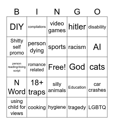 reels bingo Card