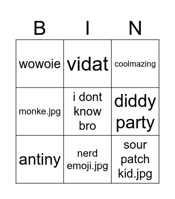 Bingo Card
