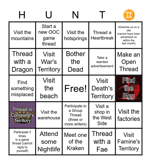 Explore Bingo Card