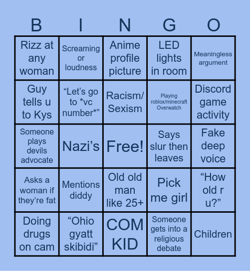 DISCORD Bingo Card