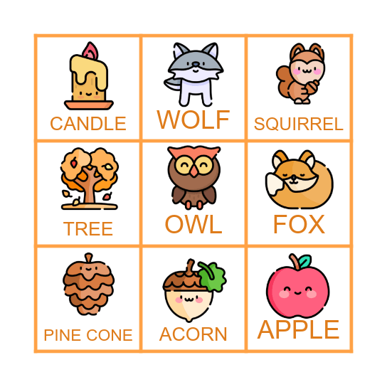 AUTUMN BINGO Card