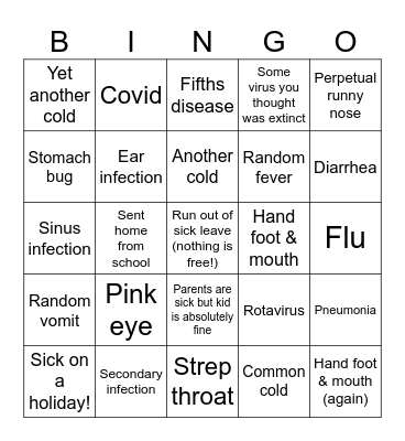 Plague Count 24-25 Bingo Card