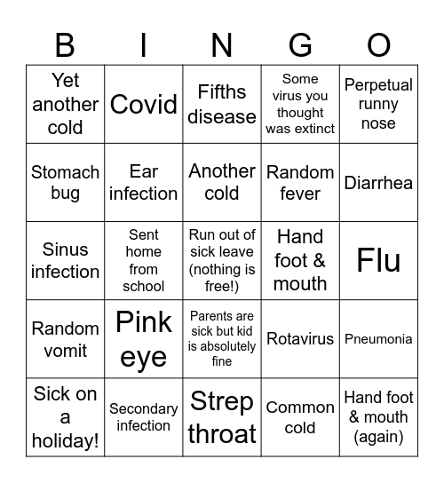 Plague Count 24-25 Bingo Card