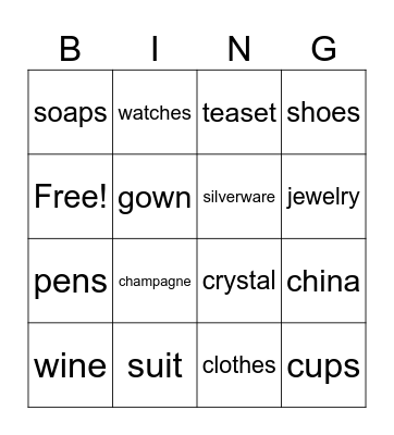 AARON Bingo Card