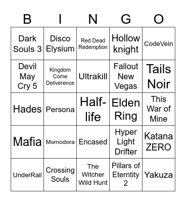 Karma Games Bingo Card