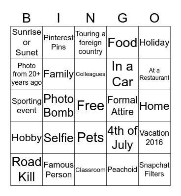 Mingle  Bingo Card