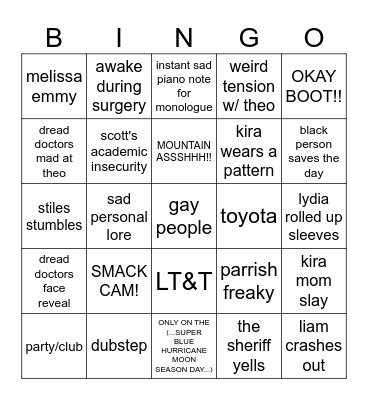 5B bingo Card