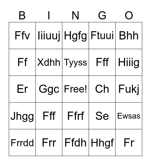 Finde the guest Bingo Card