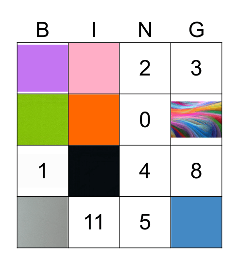 Farben Bingo Card