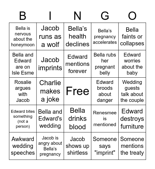 breaking DOWN Bingo Card