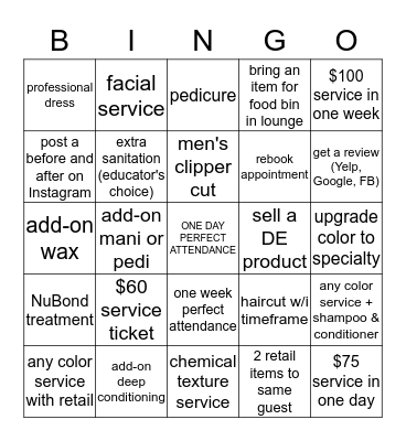 Regency Bingo Card