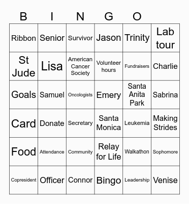 HCCC BINGO Card