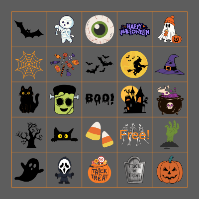 Halloween Bingo Card
