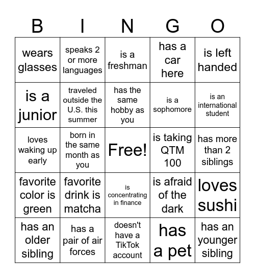 EMA Icebreaker Game Bingo Card