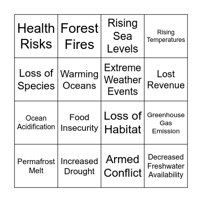 Uh Oh Humans Bingo Card