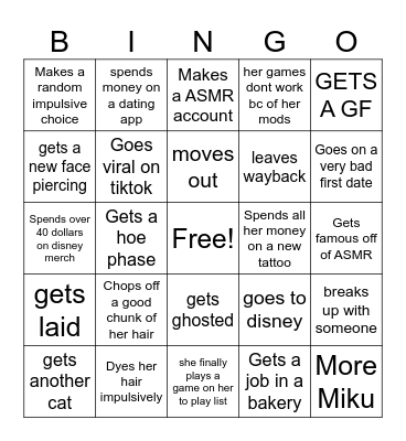 Katie Bingo Card