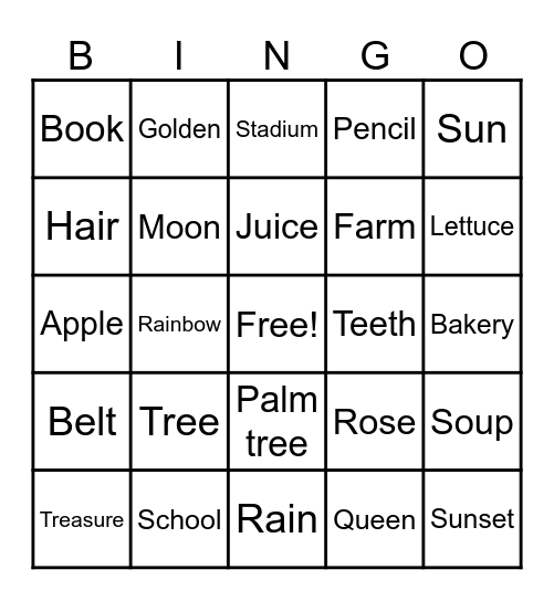 IDE BINGO Card