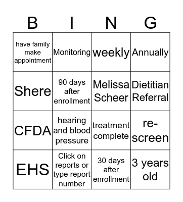 Fabulous Reports Bingo Card