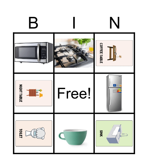 FURNITURE BINGO Card